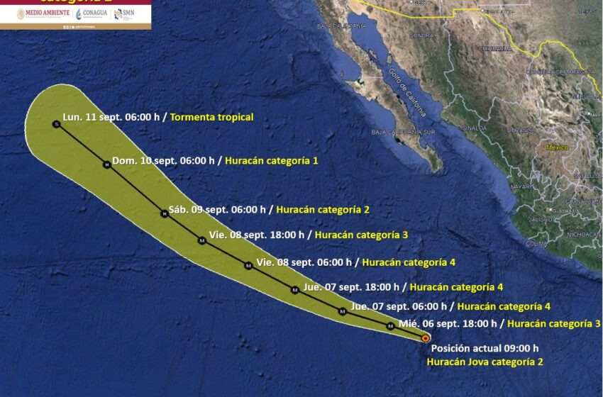  Jova evoluciona a huracán; provocará lluvias en cuatro estados