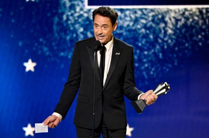  Robert Downey Jr. cita a sus críticos más duros en su discurso de aceptación del Critics Choice Award