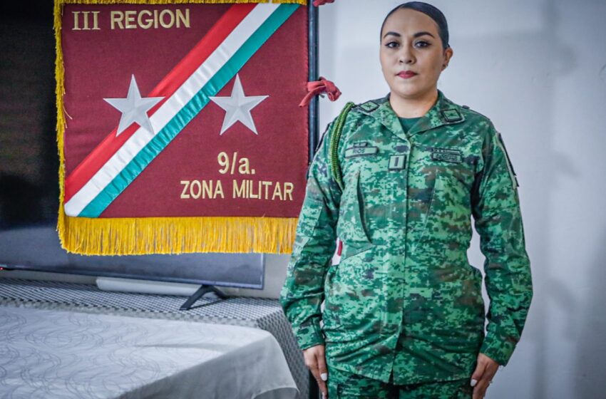  “Desde niña soñé con portar el uniforme”: Lourdes cumple 10 años en el Ejército y celebra el Día de la Mujer Mexicana