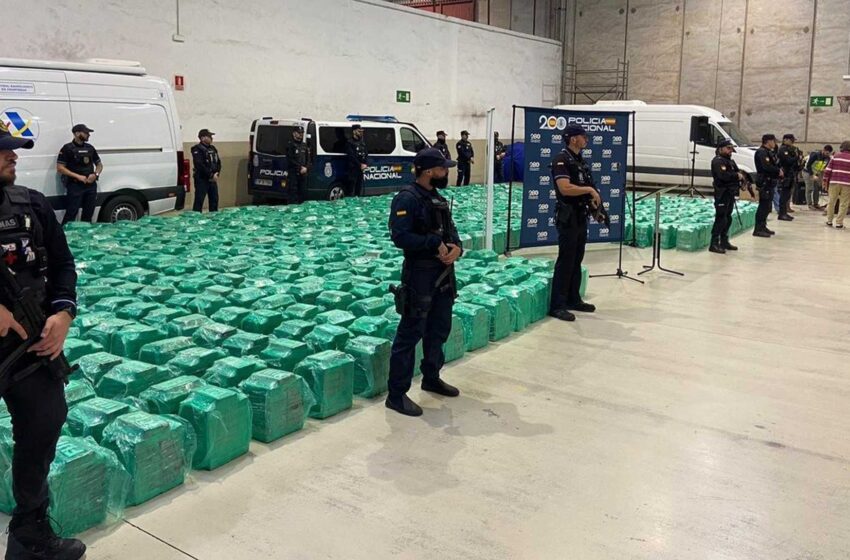  Incautan 13 toneladas de cocaína en España, el mayor decomiso en la historia del país