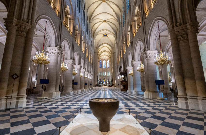  En fotos: un primer vistazo a la impresionante restauración de Notre Dame cinco años después del incendio