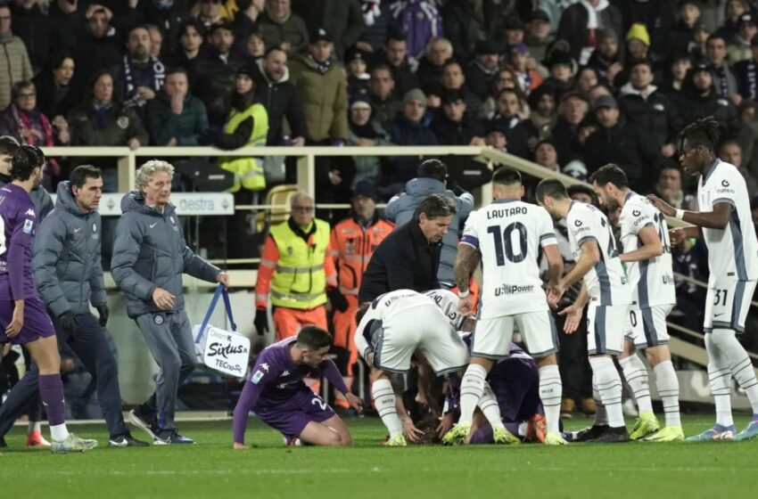  Suspenden partido de la Serie A después de que un jugador de la Fiorentina se desplomara en el campo