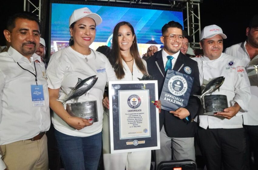  Mazatlán logra el Récord Guinness del sashimi más largo del mundo: un kilómetro de sabor