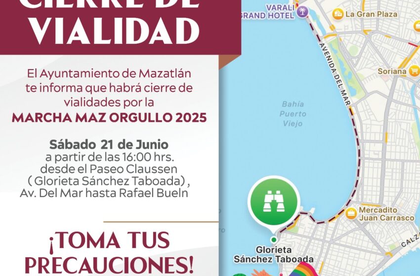 Circulación vial en la avenida Del Mar será suspendida la tarde de este sábado