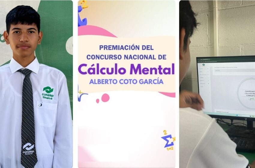  EL mazatleco Jesús Fernando Anguiano Varela gana concurso de Cálculo Mental 