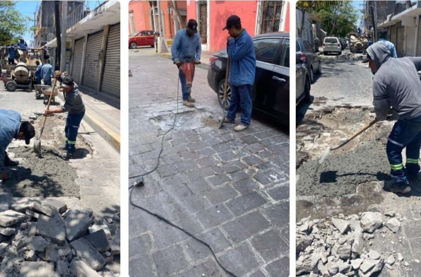  Avanza Obras Públicas con bacheo en el Centro de Mazatlán 