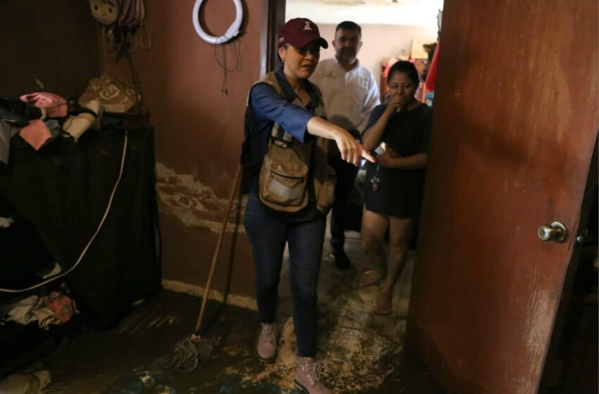  Supervisa Alcaldesa zonas vulnerables, tras las lluvias 